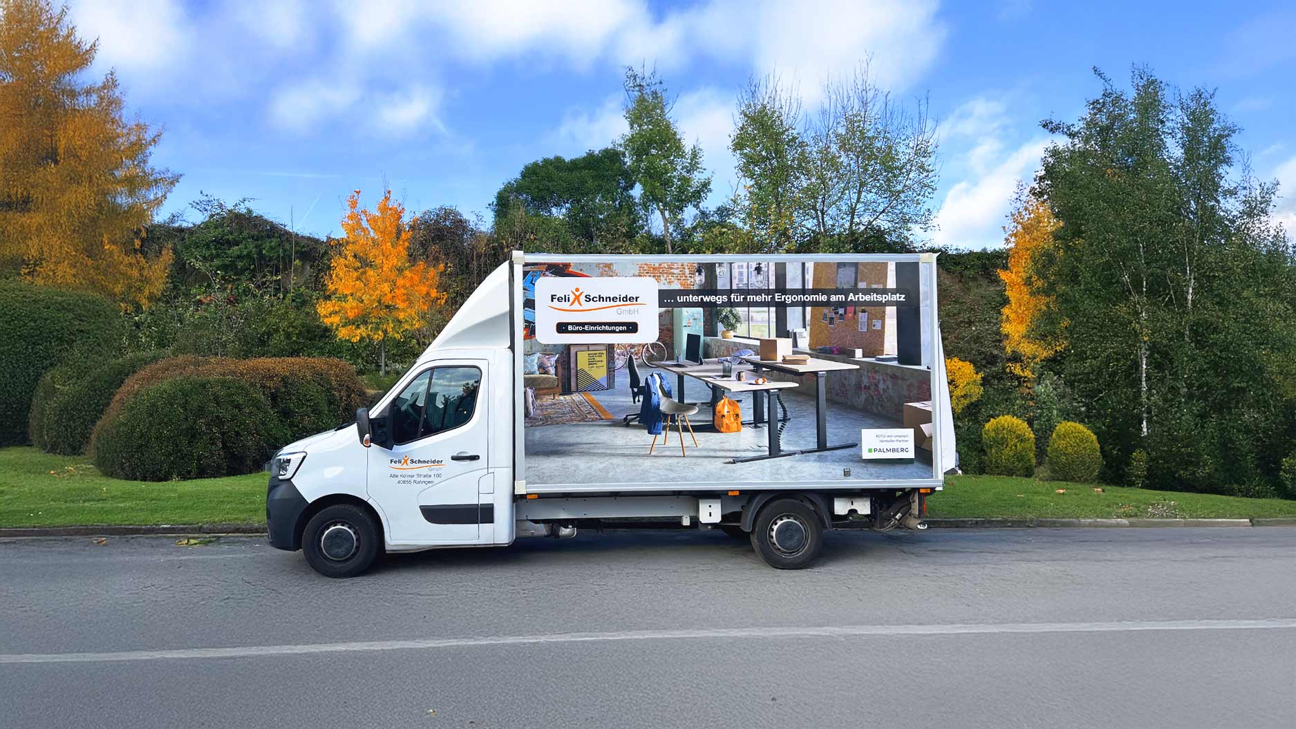 Neuer LKW Lieferservice und Montage-Service bei Felix Schneider Büromöbel