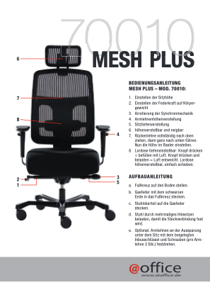 Bedienungsanleitung Bürostuhl „COLUMBUS“